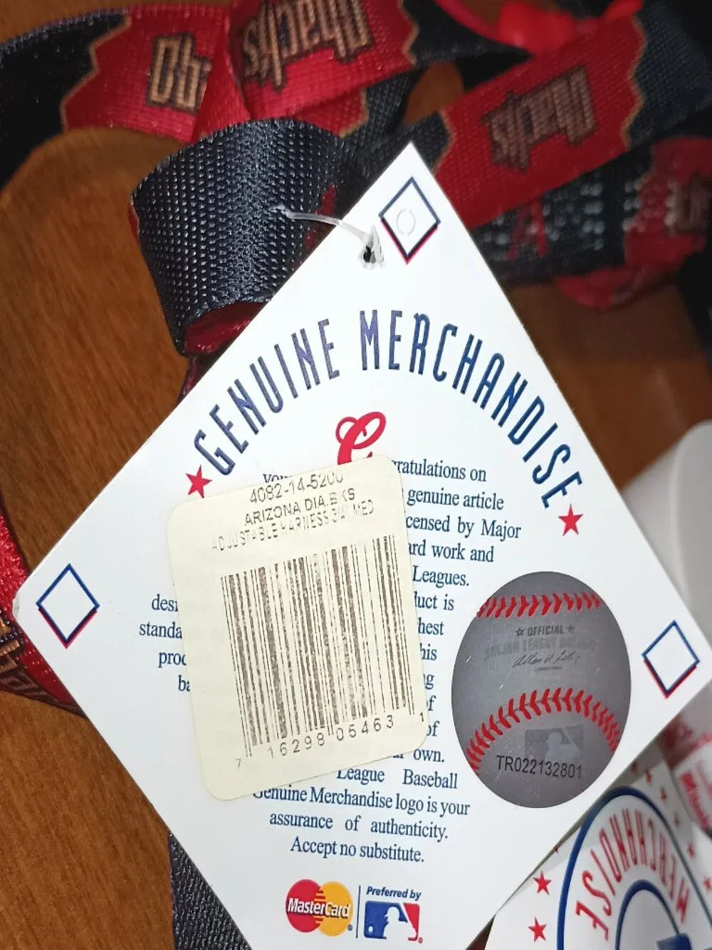 NEW Arizona Diamondbacks MLB Adjustable Pet Harness Medium